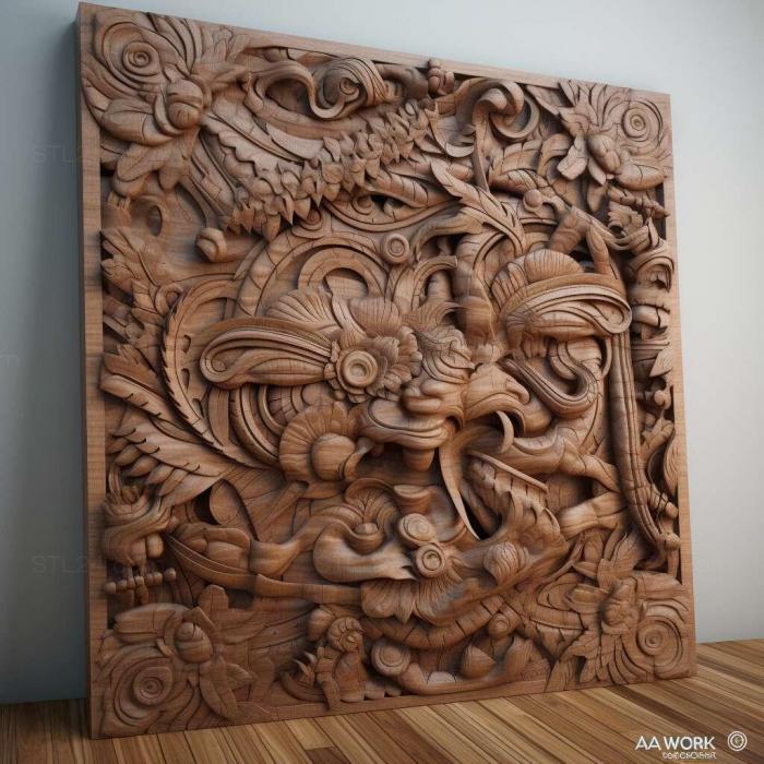 Patterns and decorations (Smok 4, PATTERN_1444) 3D models for cnc